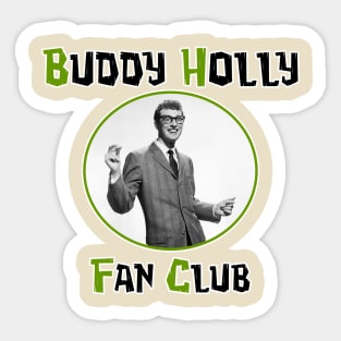 Buddy Holly Fan Club (Green) Sticker